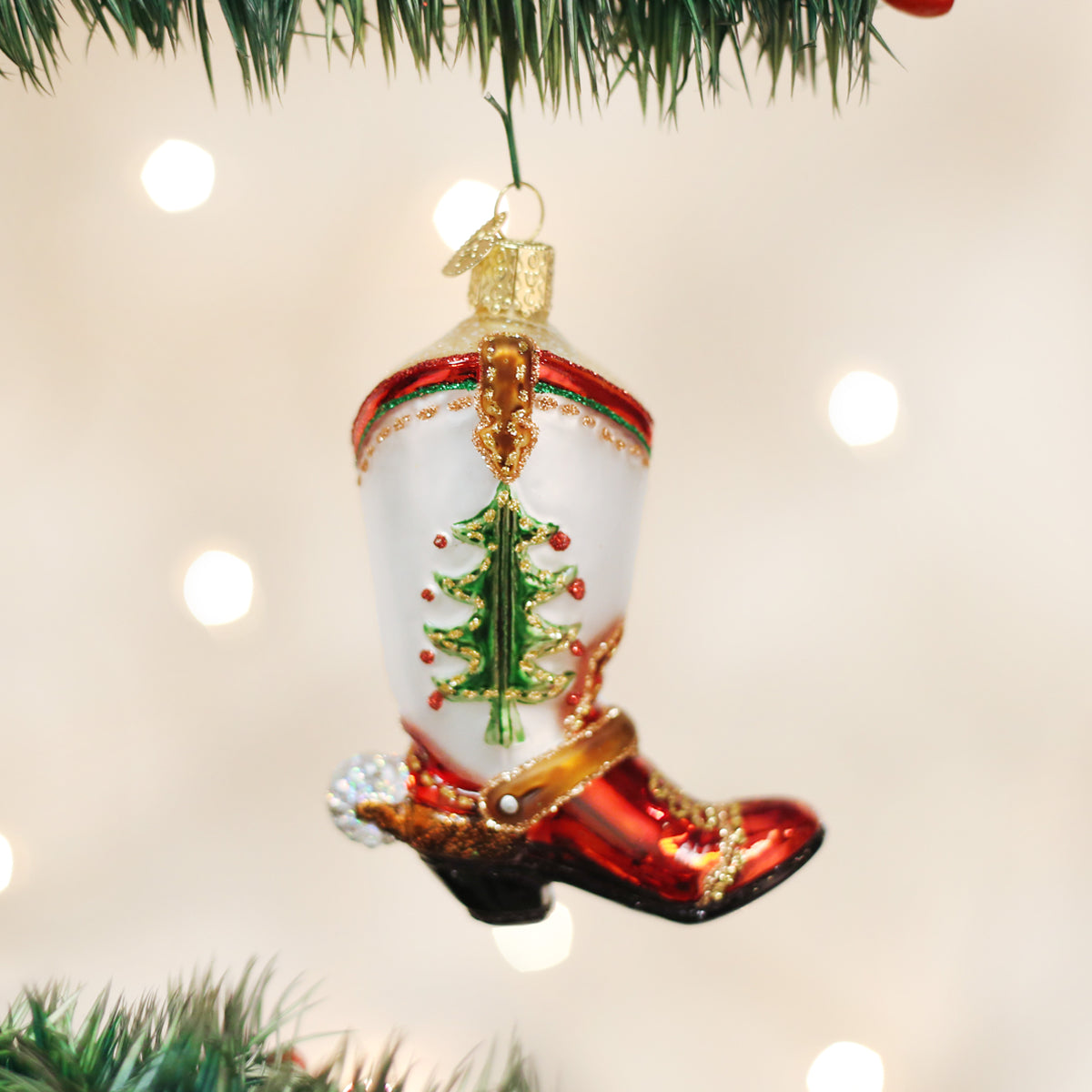 OWC ORNAMENT - CHRISTMAS COWBOY BOOT