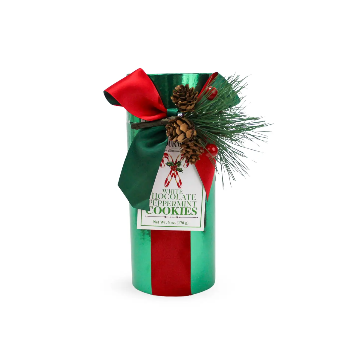 HOLIDAY GREEN BOX - WHITE CHOCOLATE PEPPERMINT COOKIES