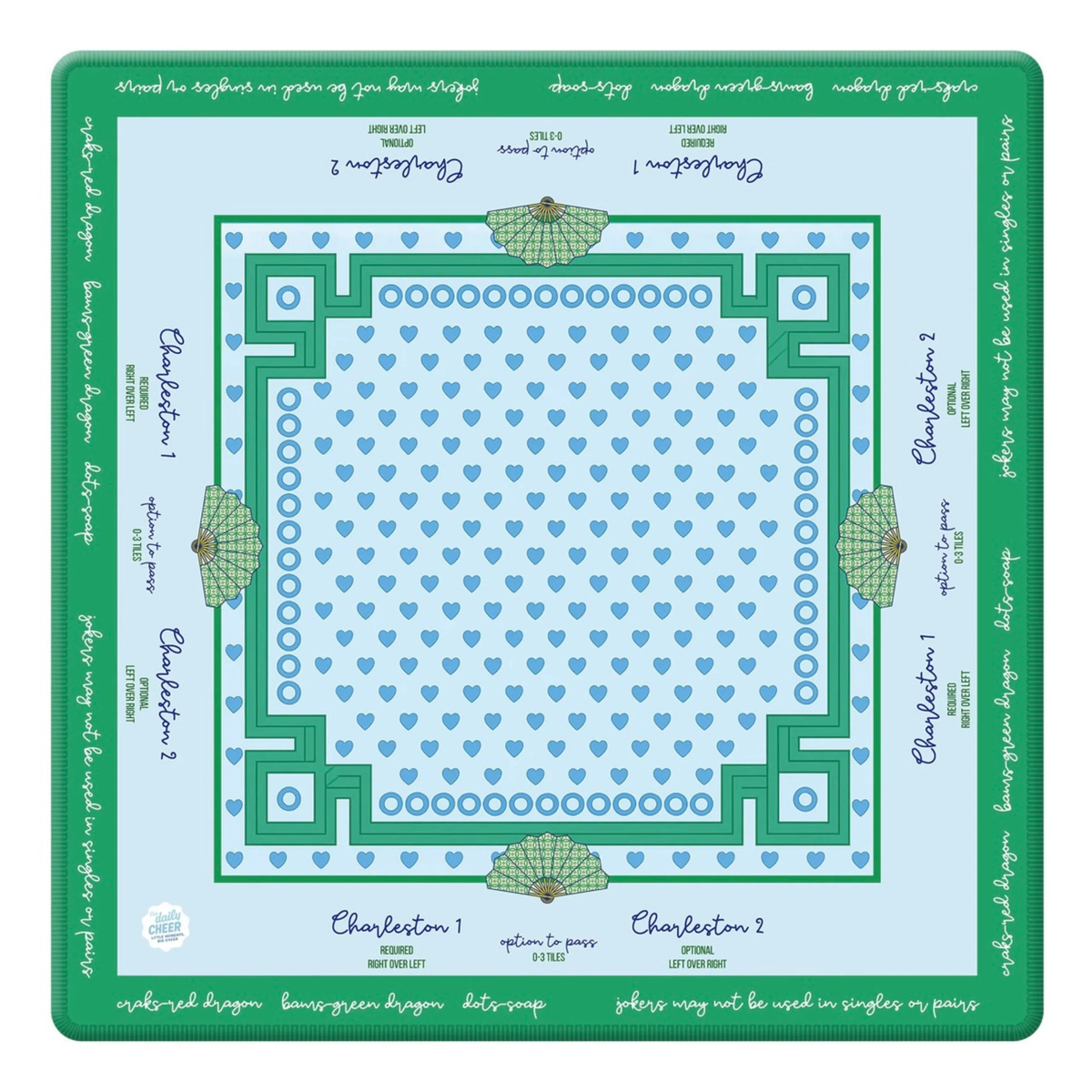 THE STITCHED HEARTS MAHJONG MAT