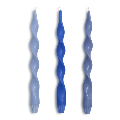 TWIST & GLOW 12" TWIST TAPER CANDLES - SET OF 3