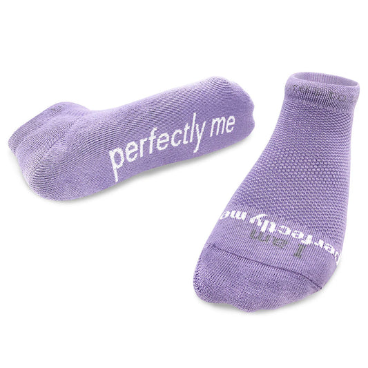 SOCKS - I AM PERFECTLY ME - LILAC W/WHITE