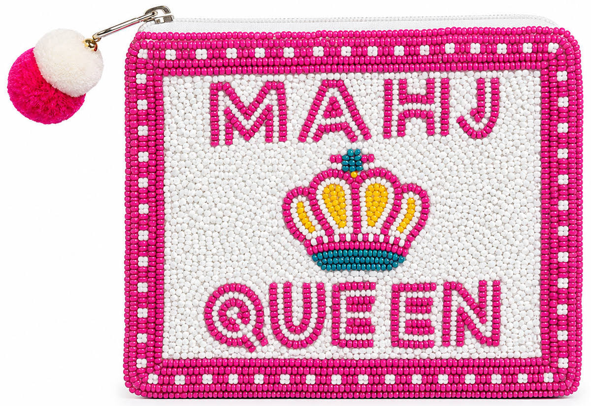 BEADED POUCH - MAHJ QUEEN