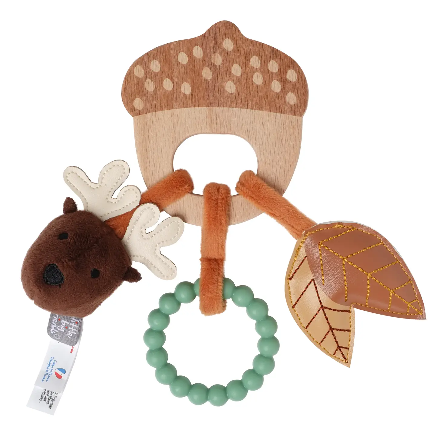 LITTLE BIG FRIENDS WOODEN RATTLE