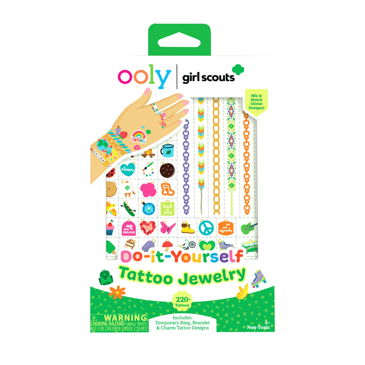 GIRLS SCOUTS DIY TEMPORARY TATTOO JEWELRY (3 SHEET SET)
