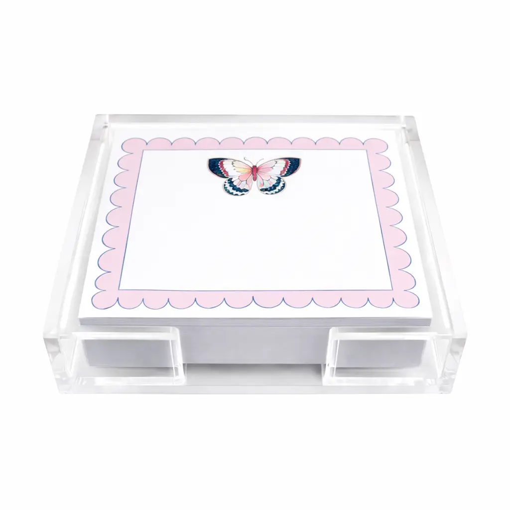 NOTEPAD IN ACRYLIC HOLDER
