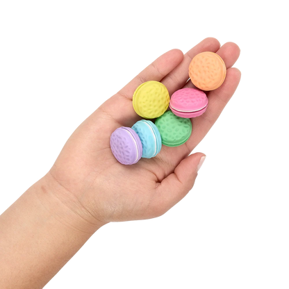 MACARONS VANILLA SCENTED PUZZLE ERASERS - SET OF 6