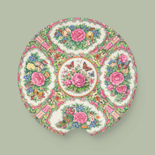 CHINA PATTERN INSPIRED CAR COASTERS