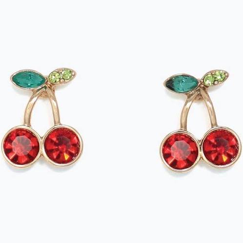 BRIGHT CRYSTAL CHERRIES EARRINGS