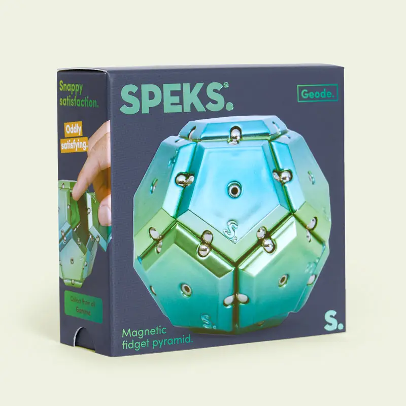 GEODE CHROME SPHERE MAGNETIC SENSORY TOY
