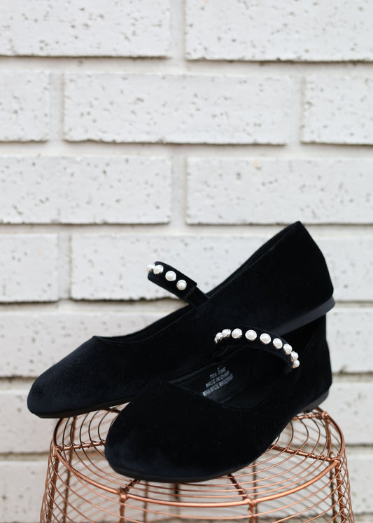 Black Velvet Tea Time Ballet Flat