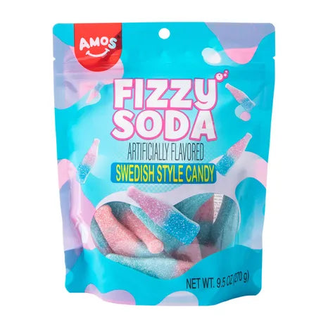 AMOS FIZZY SODA SWEDISH STYLE CANDY 9.5 OZ - Pharm Favorites by Economy Pharmacy