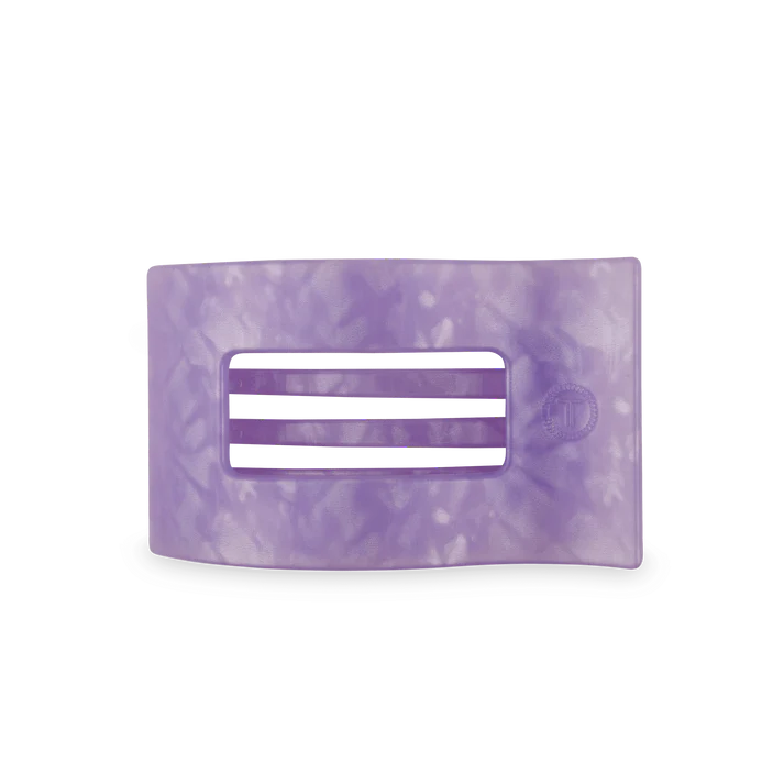 TELETIES LAVENDER MIST MEDIUM FLAT RECTANGLE HAIR CLIP
