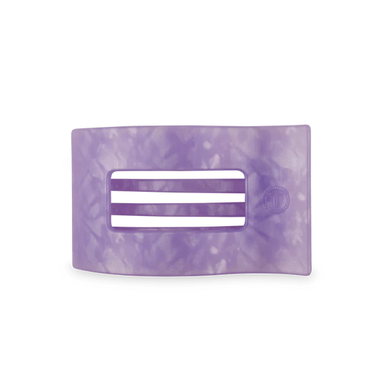 TELETIES LAVENDER MIST MEDIUM FLAT RECTANGLE HAIR CLIP