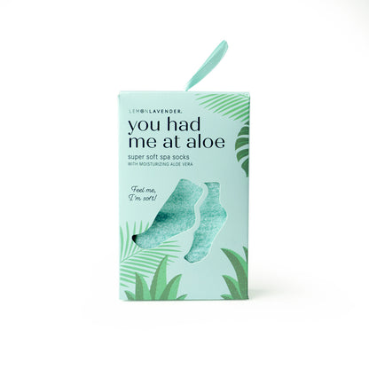 YOU HAD ME AT ALOE SUPER SOFT SPA SOCKS