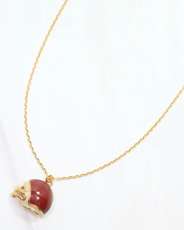 ENAMEL HELMET NECKLACE