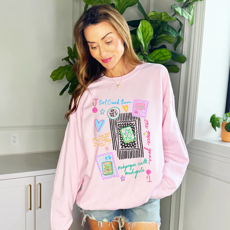 MAHJONG COLLAGE SWEATSHIRT