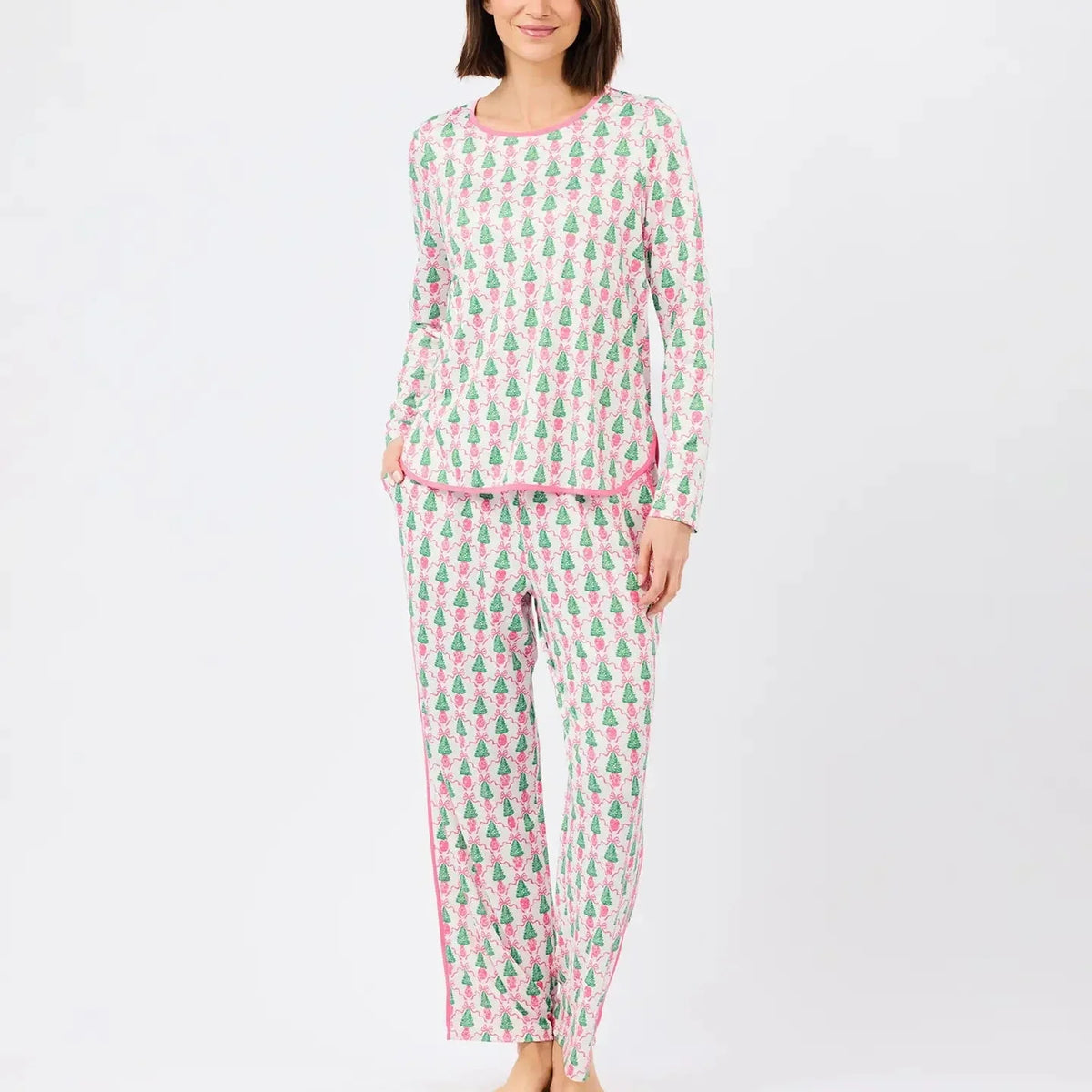 MELODY WINTER PINES LONG SLEEVE/PANT PAJAMAS 2 PC. SET