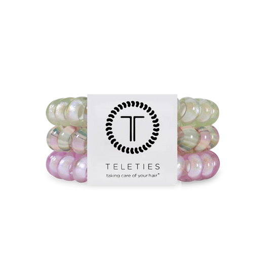 TELETIES OPAL GLOW LARGE HAIR TIES
