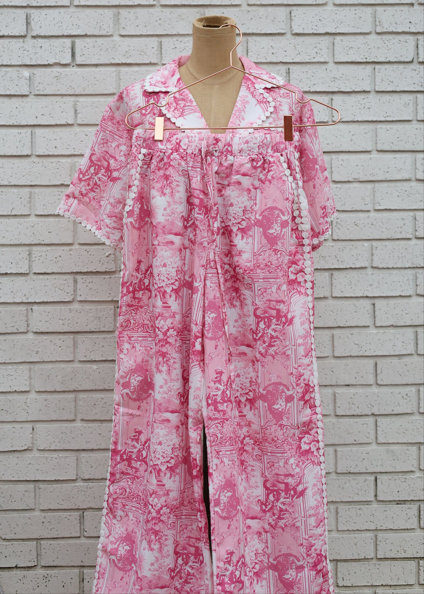 PINK PRINT 2PC PAJAMA PANT SET