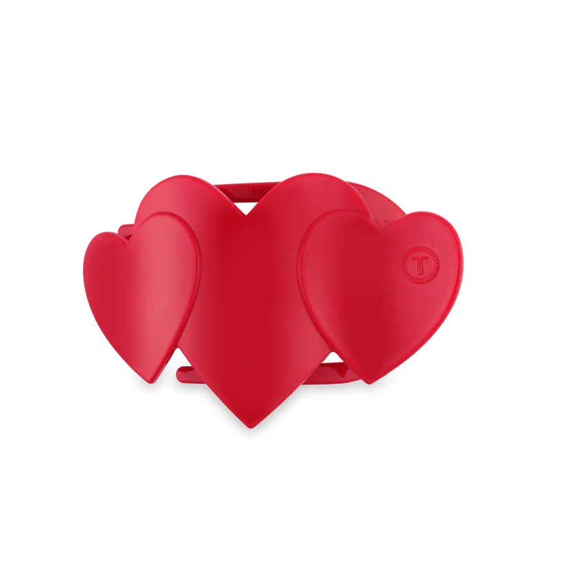 RED HEART TO HEART SMALL FLAT HAIR CLIP - Pharm Favorites by Economy Pharmacy