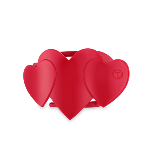 RED HEART TO HEART SMALL FLAT HAIR CLIP - Pharm Favorites by Economy Pharmacy