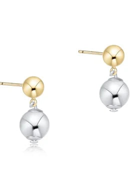 Classic 8mm Ball Drop Stud - Mixed Metal