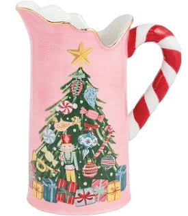 TREE CANDY CANE HANDLE PITCHER