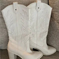 MIA TALEY TALL WHITE MALTA BOOTS