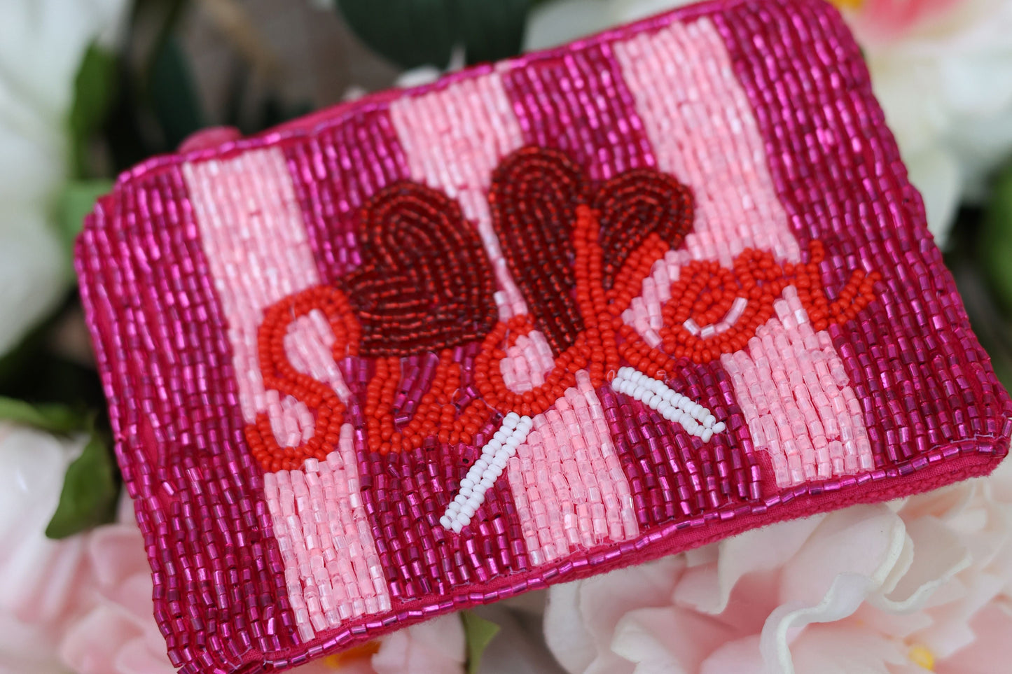 SUCKER BEADED POUCH