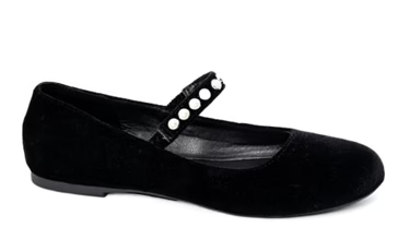 CORKY'S BLACK VELVET TEA TIME BALLET FLATS