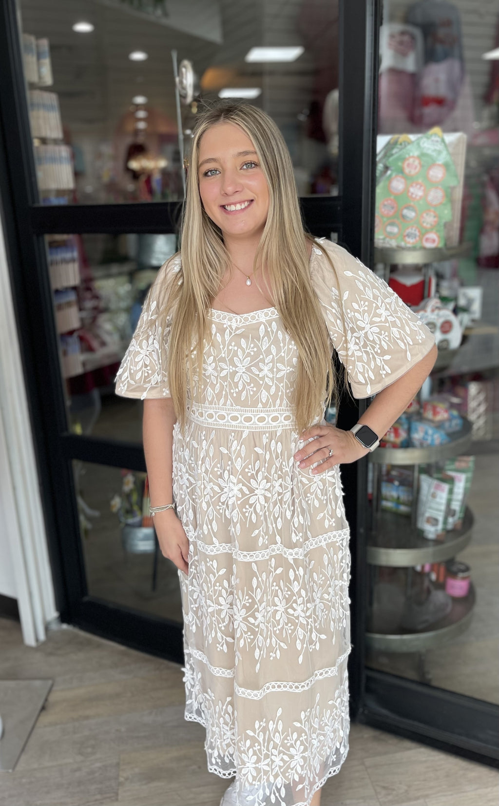 Icing On Top Lace Midi Dress