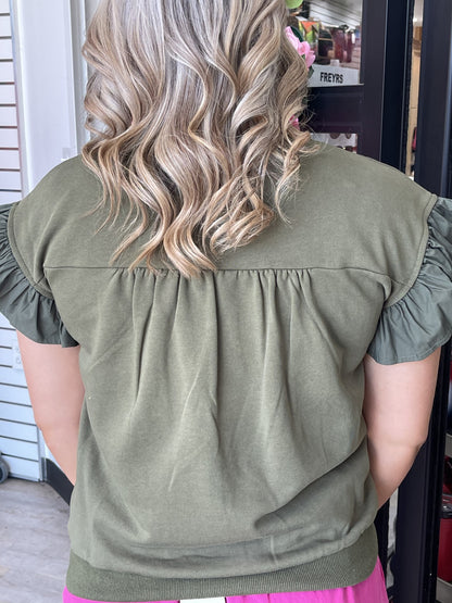 Blouse with Large Bow Accent