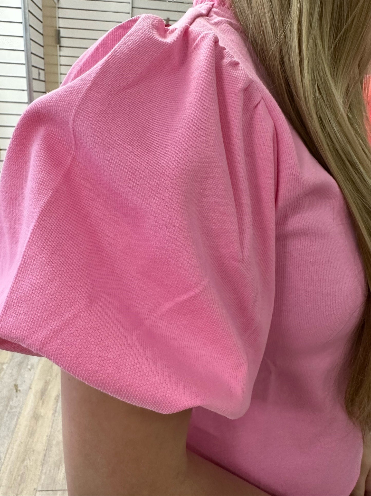 Pretty In Pink Puff Sleeve Dress
