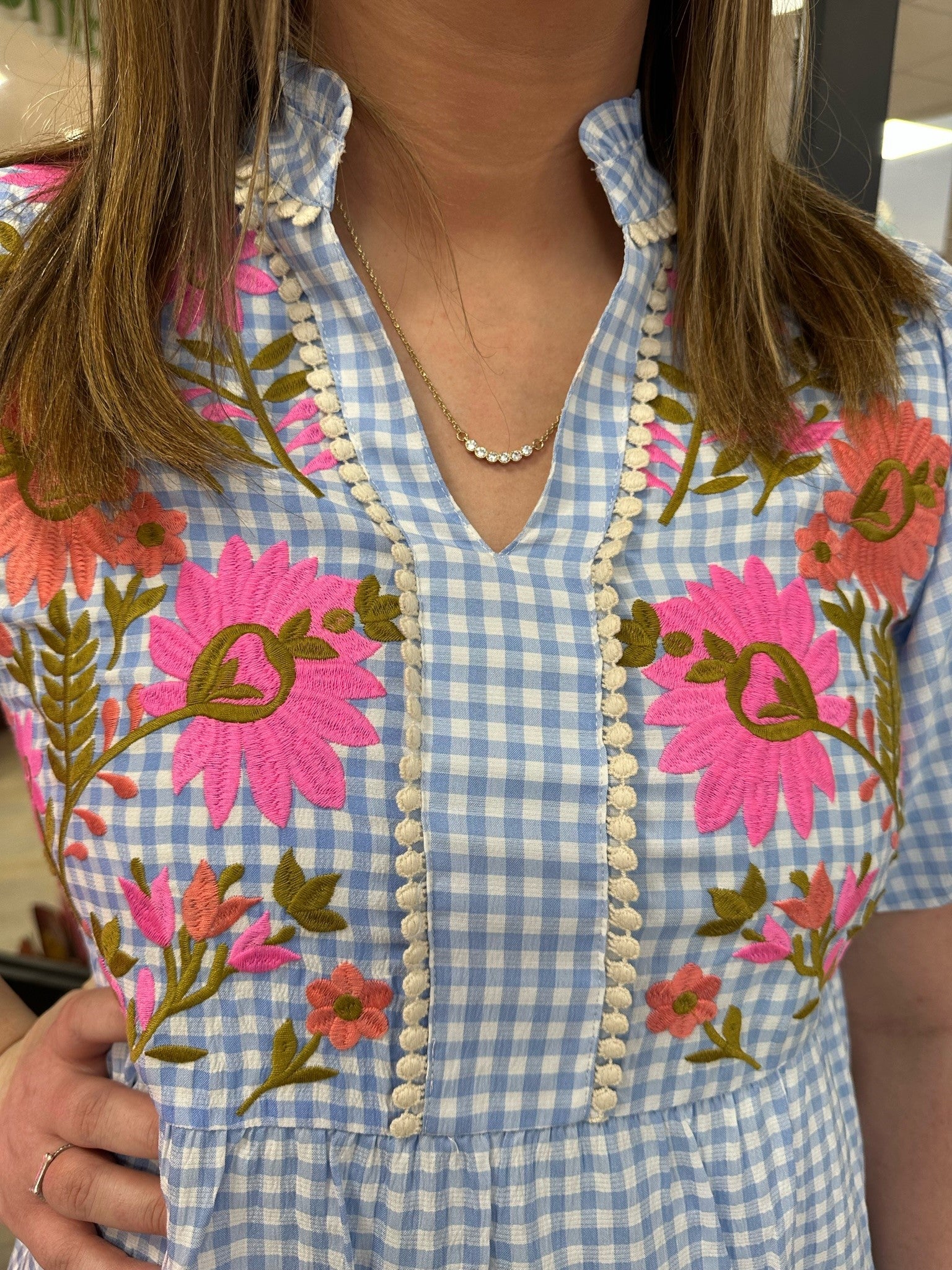 Spring Delight Embroidered Dress