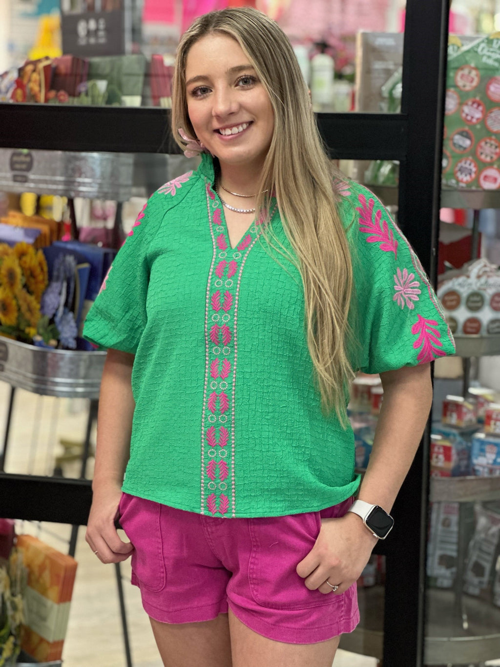 Palm Springs Sweetie Puff Sleeve Blouse