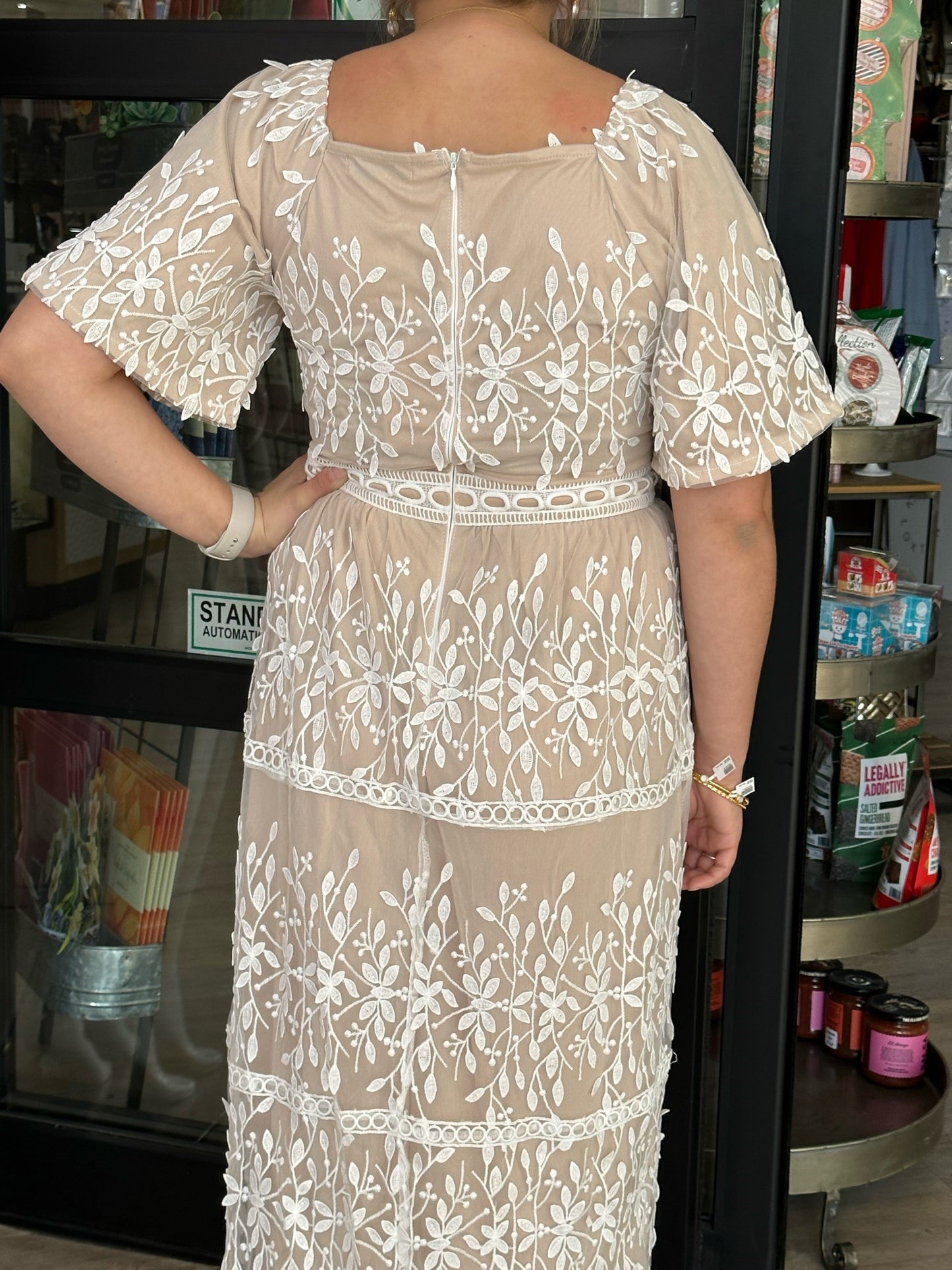 Icing On Top Lace Midi Dress