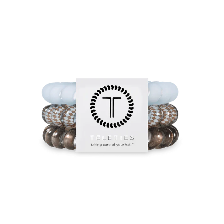 TELETIES TRULY TAUPE LARGE HAIR TIES