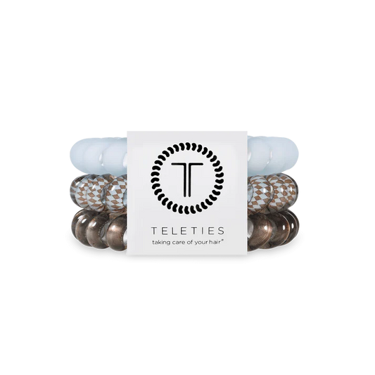 TELETIES TRULY TAUPE LARGE HAIR TIES