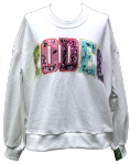 WHITE MULTI BANDANA RODEO SWEATSHIRT