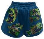 TEAL BASS FISH SHORT