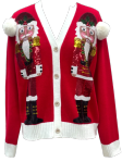 Red Santa Nutcracker Cardigan