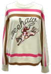 BEIGE YEEHAW COWGIRL SWEATER AND SKIRT SET