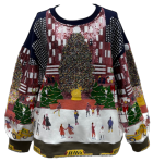 MULTI SEQUIN ROCKEFELLER CENTER AT CHRISTMAS SWEATSHIRT