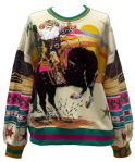 MULTI VINTAGE COWBOY SANTA SWEATSHIRT