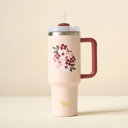 40OZ TUMBLER - BUDS & BLOOMS BLUSH