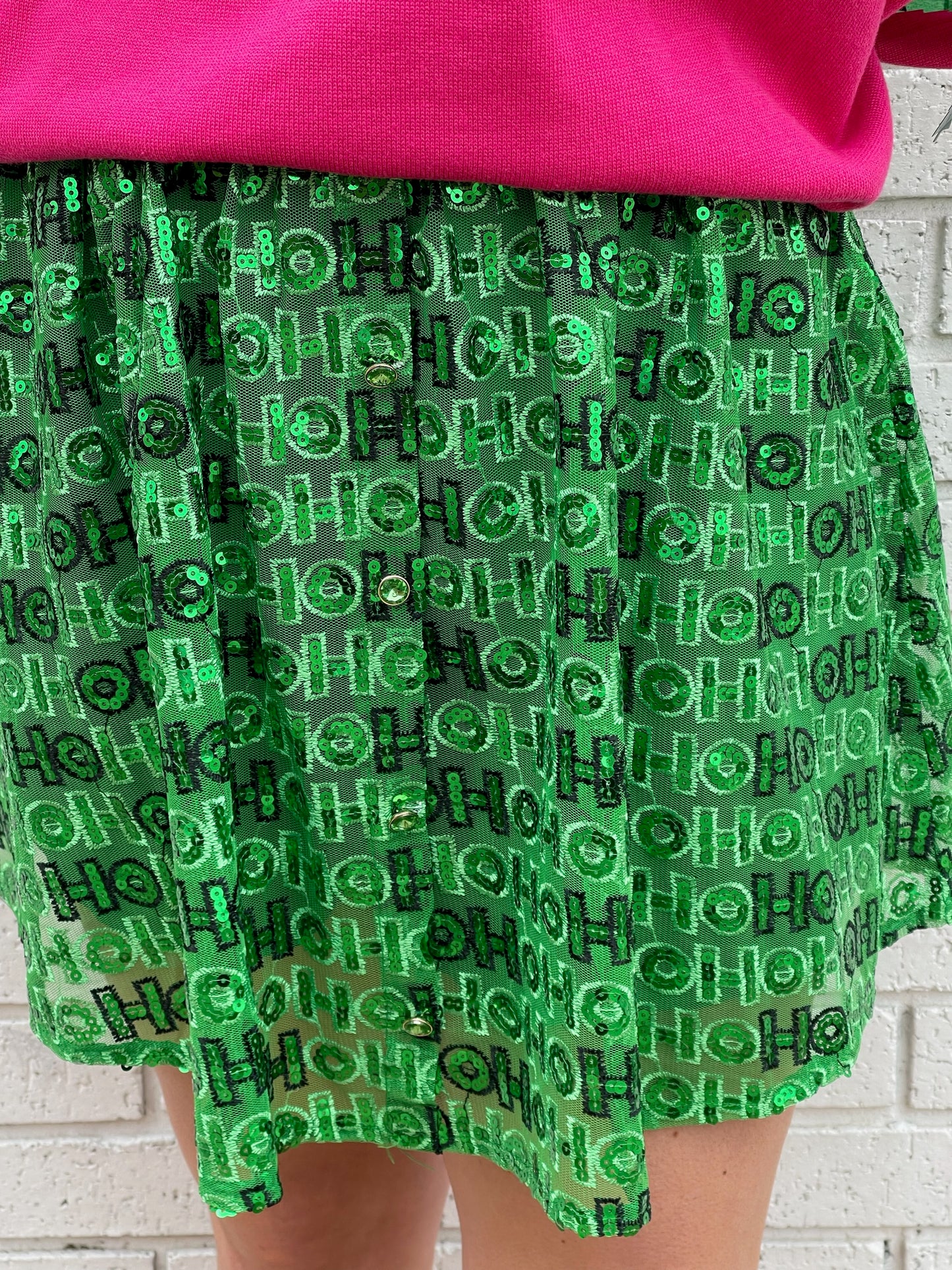Green HO HO HO Skirt - Pharm Favorites by Economy Pharmacy