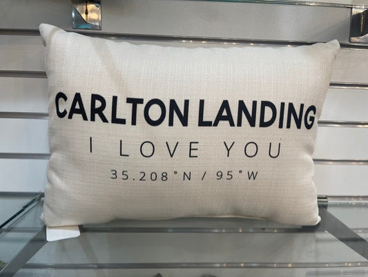 Carlton Landing I Love You Coordinates Pillow - Pharm Favorites by Economy Pharmacy