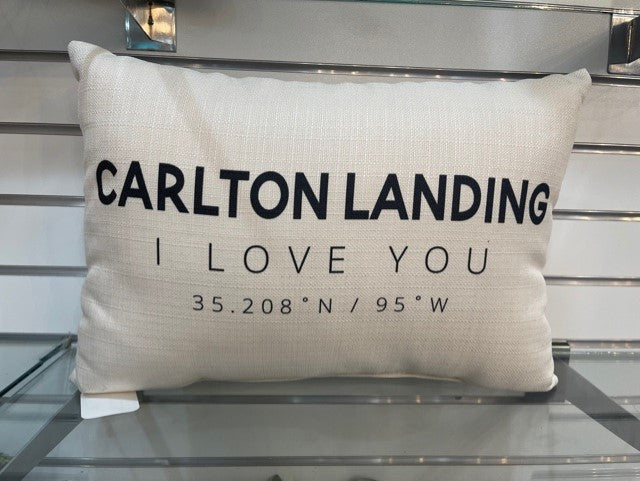 Carlton Landing I Love You Coordinates Pillow