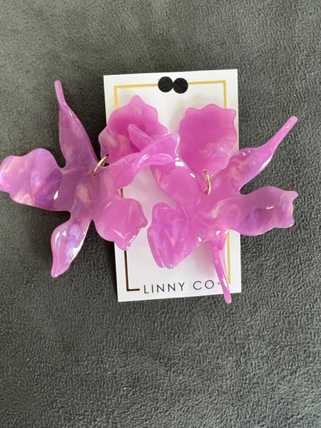 Linny Co Orchid Flower Earrings - Pharm Favorites by Economy Pharmacy