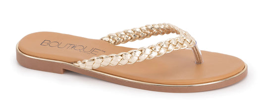 Corkys Pigtail Sandals - Gold - Pharm Favorites by Economy Pharmacy